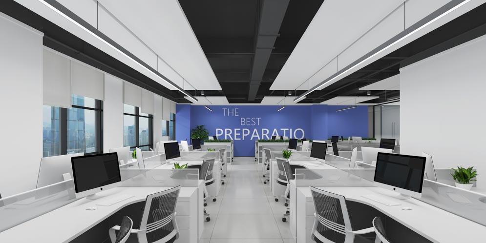 用科技蓝赋能办公室设计，让办公空间焕新彩！